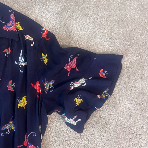 Colorful Butterfly Print Midi Dress - Picture 2 of 3